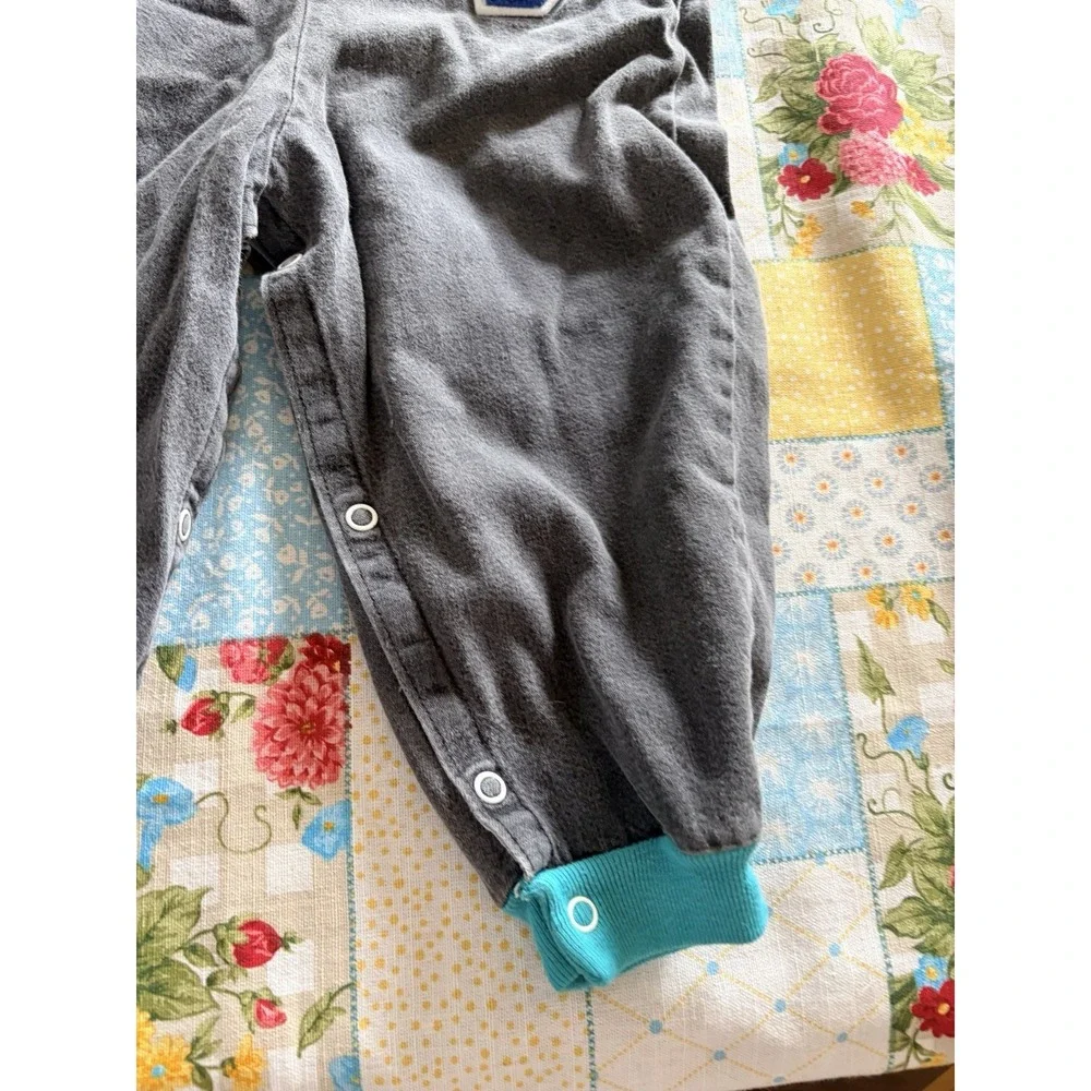 Vintage 80s Buster Brown 24 Months Baby One Piece Denim KID Romper USA